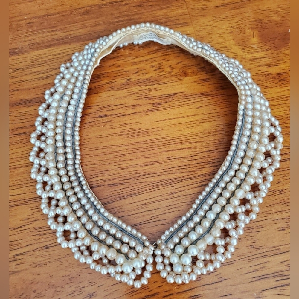 Vintage 1950s Pearl Collar Necklace